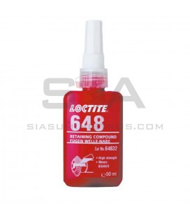 Adhesivo retenedor rodamientos alta resistencia 50 ml - LOCTITE 648