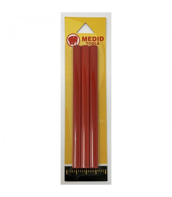 Lápiz carpintero 180 mm bicolor (rojo/azul) - MEDID 3300 (pack 3 unidades)  - SIA Suministros