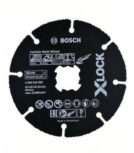 Disco de tronzar BOSCH de metal duro Multi Wheel 115mm X-LOCK - 2608619283
