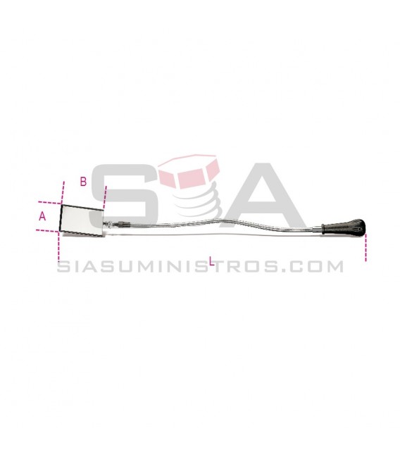 Espejo de inspección flexible cuadrado, 600 mm - BETA 1715FL/A