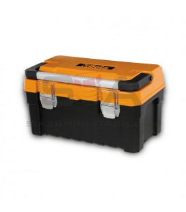 Caja de material plástico con módulo porta-objetos interno con 45 herramientas BETA 2116 VU/1