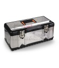 Caja de acero inoxidable y material plástico con bandeja extraíble con 45 herramientas BETA 2117P-VU/1
