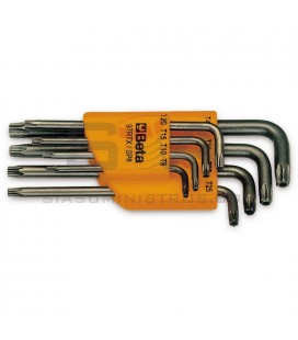 Juego de 8 llaves macho acodadas para tornillos con huella Tamper Resistant Torx® (art. 97RTX) con soporte - BETA 97RTX