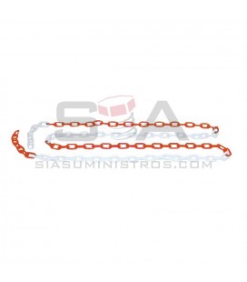 Cadena de plástico rojo/blanco, eslabones 6 mm, 50 metros - SINEX 1823001