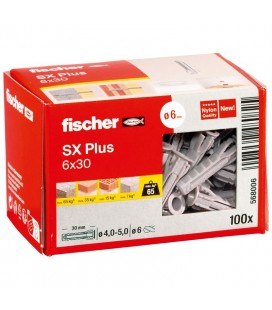 Taco de expansión Fischer SX Plus 6x30 - Caja 100 uds
