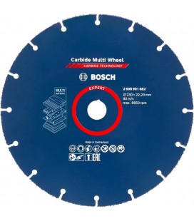 Discos de corte EXPERT Carbide Multi Wheel para amoladoras grandes, 230 mm - BOSCH EXPERT 2608901682