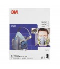 3M Media máscara 7502 reutilizable silicona, Talla M - 3M 7000104177