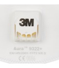 3M™ Aura™ Mascarilla para partículas, FFP2, con válvula, a granel, 9322+BLK - 7000088730