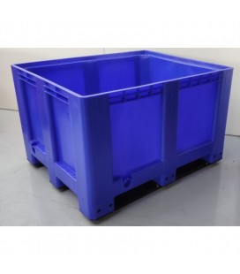 Contenedor plástico liso 1.200 x 1.000 x 760 mm, azul - NOVODINÁMICA 5049-AZUL