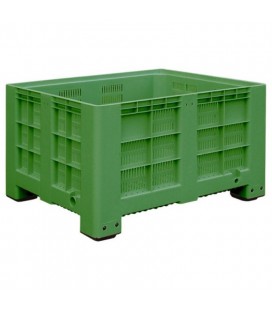 Contenedor plástico liso 1.200 x 1.000 x 760 mm, verde - NOVODINÁMICA 5049-VERDE
