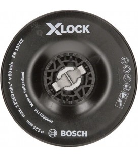 Plato de soporte X-LOCK de 125 mm duro 125 mm, 12 250 rpm - BOSCH 2608601716