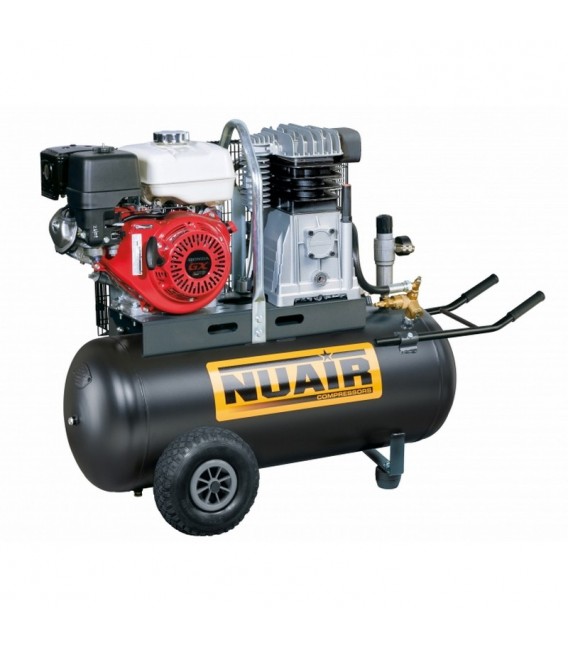 Motocompresor de pistón 9 HP 100 litros - NUAIR NB7/9S/100 AP HONDA