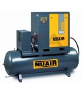 Compresor tornillo sobre caldera y secador, 20 HP 500 litros Trifásico - NUAIR SIRIO 15-10-500 ES
