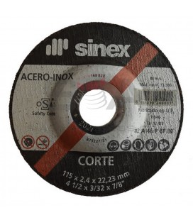 Disco de corte cóncavo ACERO / INOX EH - SINEX
