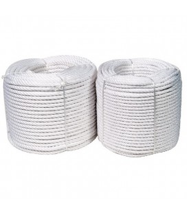 Cuerda cableada de nylon mate, blanco - ROMBULL