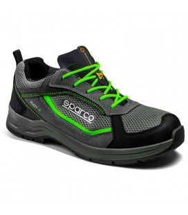 Zapato de seguridad INDY R SONOMA ESD S1PS SR LG Gris-Verde Flúor - SPARCO 07539GSVF