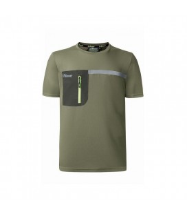 Camiseta manga corta termorregulada CHRISTAL verde Burn Olive - U-POWER FU248BO