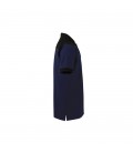 Polo STRETCH bicolor manga corta, azul navy/negro - VELILLA 105519S