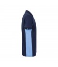 Polo bicolor de manga corta, Azul navy / Celeste - VELILLA 105504